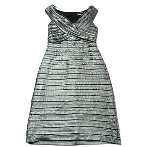 Boutique designer silver metallic bandage dress size 10 holiday party dress